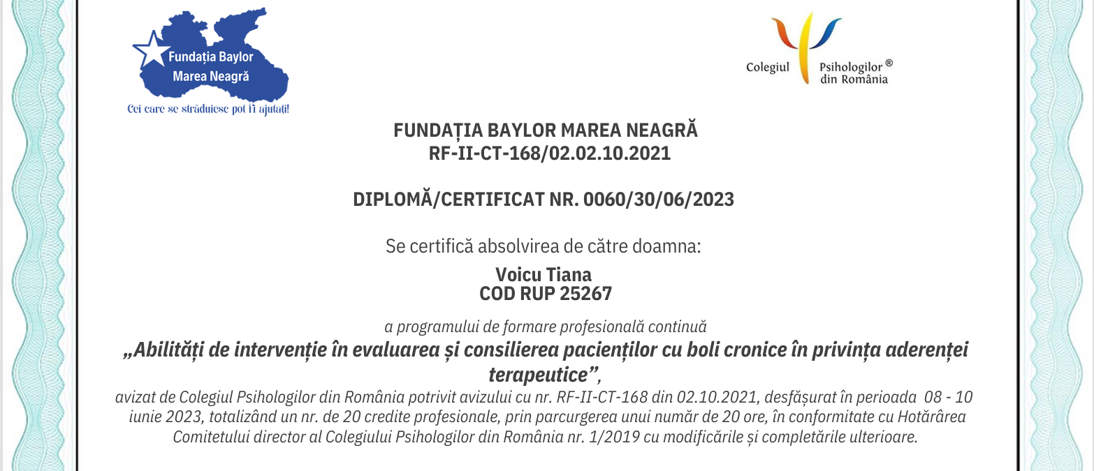 Intervenție boli cronice