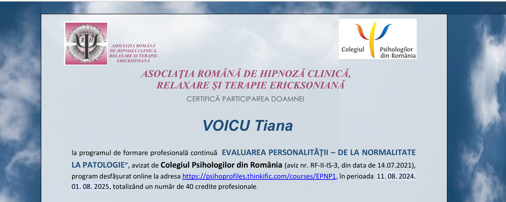 Evaluarea personalității